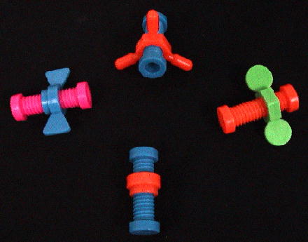 Plastic Nuts and Bolts: Small
